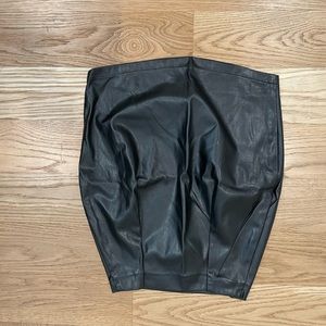 Black leather skirt